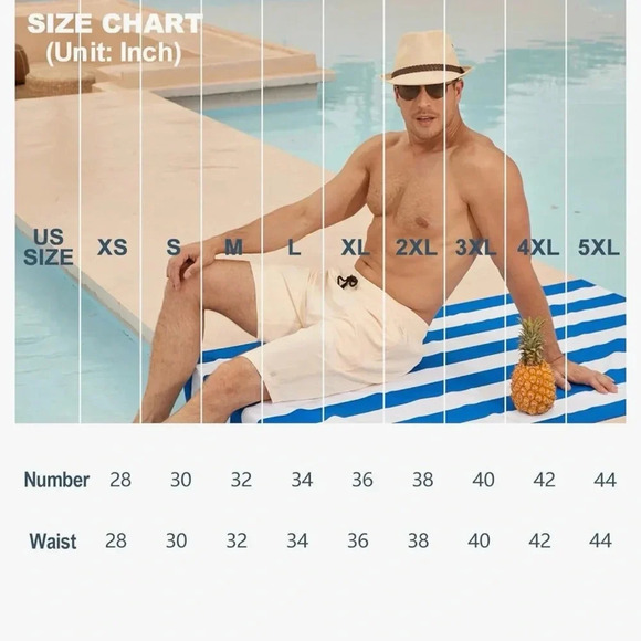 BRISIRA Mens Swim Trunks Board Shorts with Compression Liner Swimsuit - Picture 7 of 13